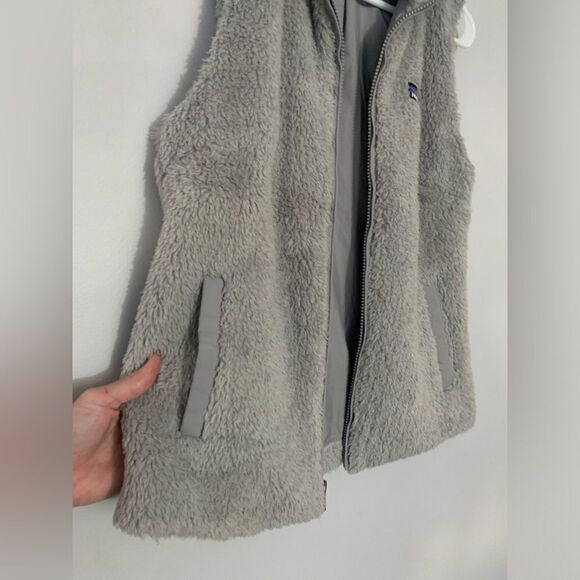 Patagonia Los Gatos Fleece Vest Teddy Fuzzy Recycled Salt Grey Gray Size S M - Picture 4 of 11